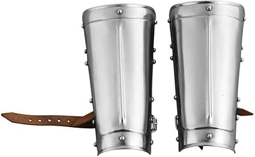 Nautical Armor Steel Arm Guards - Metallic - One Size Fit Most
