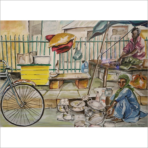 Life On Pavements Painting