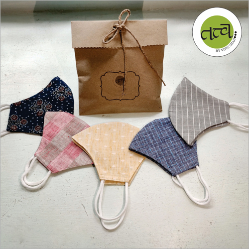 Fabric Face Mask - Cotton, 6 x 6 x 0.5 Inch, Various Colors with Attractive Design | Unisex, Protects Against Bacteria, Dust & Pollution