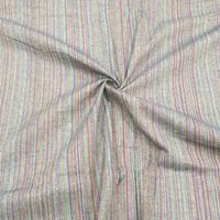 Hand Loom Multi Color Strip Fabric