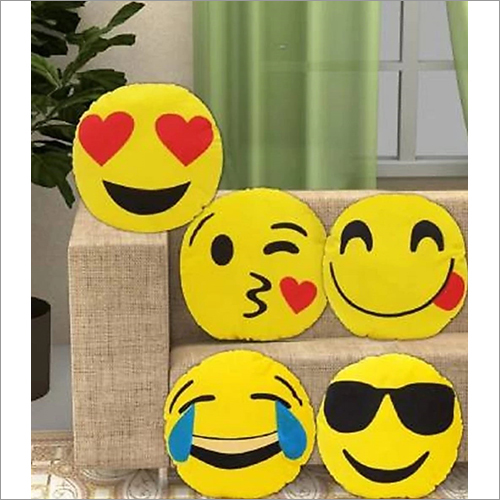Smiley Soft Cushion - Multicolor Pillow Pad, Different Size Available | Soft Design for Household and Hotel Comfort