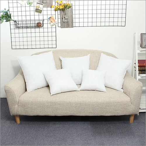 White Cushion Cover - Cotton Blend, Square Shape, Customized Sizes & Styles | Plain Design, Ideal for Home & Hotel Use, Zipper Closure
