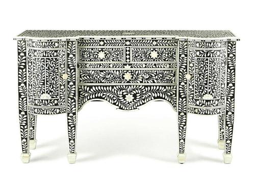 Handmade Bone Inlay Desk Table