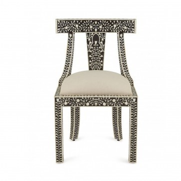 Handmade Handcrafted Bone Inlay Chair