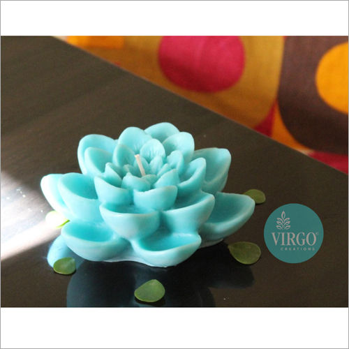 Large Lotus Blue Candle pack of 1