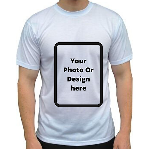 White Polyester T-Shirt With Any Design Or Photo Sublimation Printed Gender: Unisex