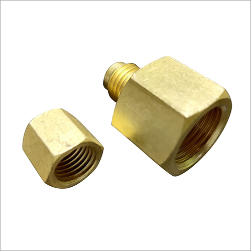 Brass Male Connector - 7-16 UNF x 7-16 UNF | Durable for Gas Applications