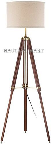 Nautral B01Kk2Ghgs Cherry Finish Wood Surveyor Tripod Floor Lamp By Nauticalmart