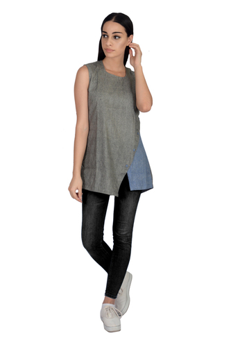 Remtex Women Tops (Black Blue)
