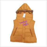 Girls Winter Half Sleeve Jacket - Cotton Blend, Double Pockets , Washable And Sleeveless Design For Comfortable Layering