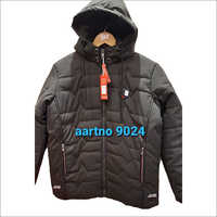 Boys Winter Zipper Jacket - Durable Fabric, Various Sizes, Stylish Dark Blue | Detachable Hood, Double Pockets For Practicality