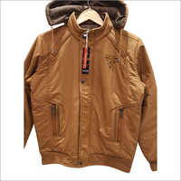 Mens Winter Hooded Jacket - Full Sleeves, Double Pockets, Detachable Hood | Washable Fabric For Ultimate Winter Comfort