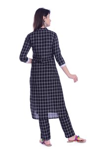 Remtex Women Kurta Pant Black