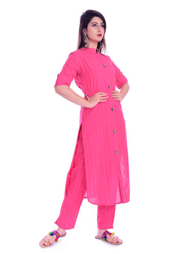 Remtex Women Kurta Pant Pink