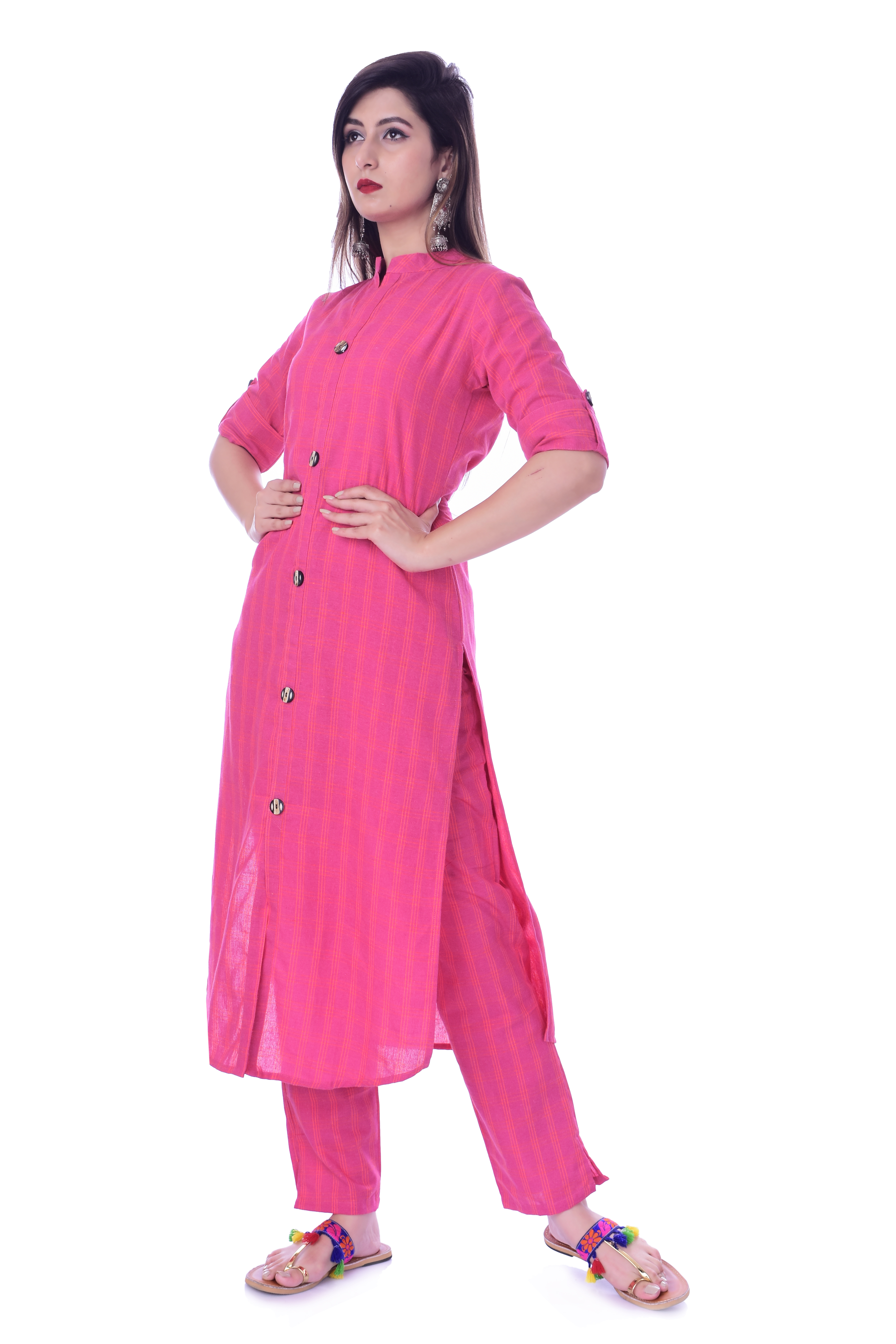 Remtex Women Kurta Pant Pink
