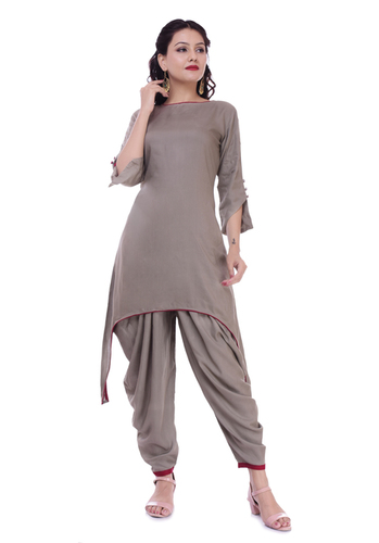 Remtex Women Kurta Dhoti Grey