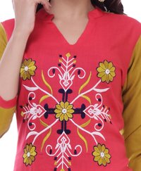 Remtex Women Kurta  Pitch mustard