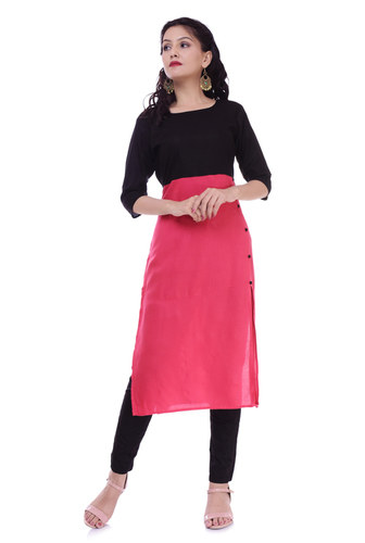 Remtex Women Kurta BLack Pitch