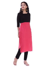 Remtex Women Kurta BLack Pitch