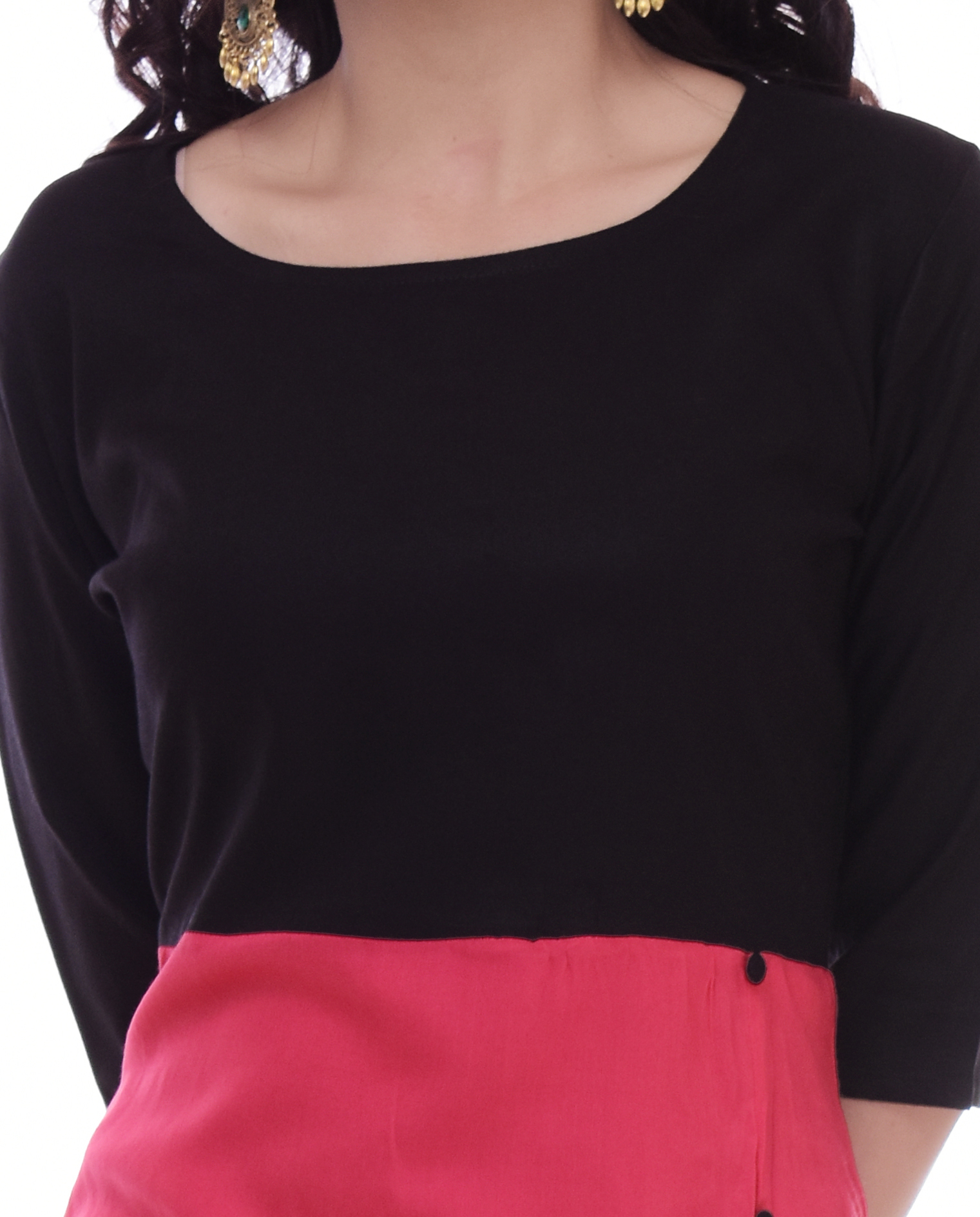 Remtex Women Kurta BLack Pitch