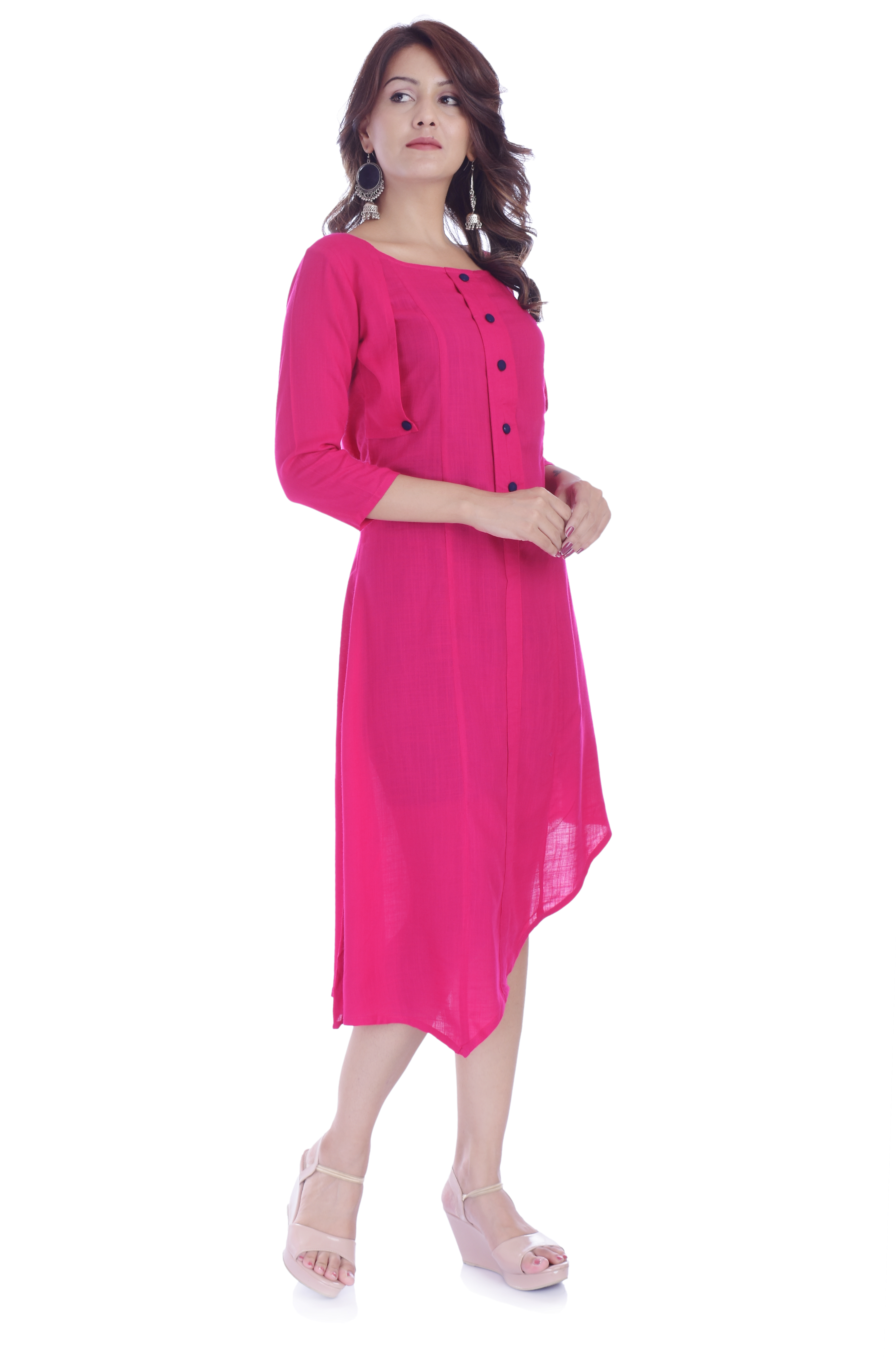 Remtex Women Kurta Pink