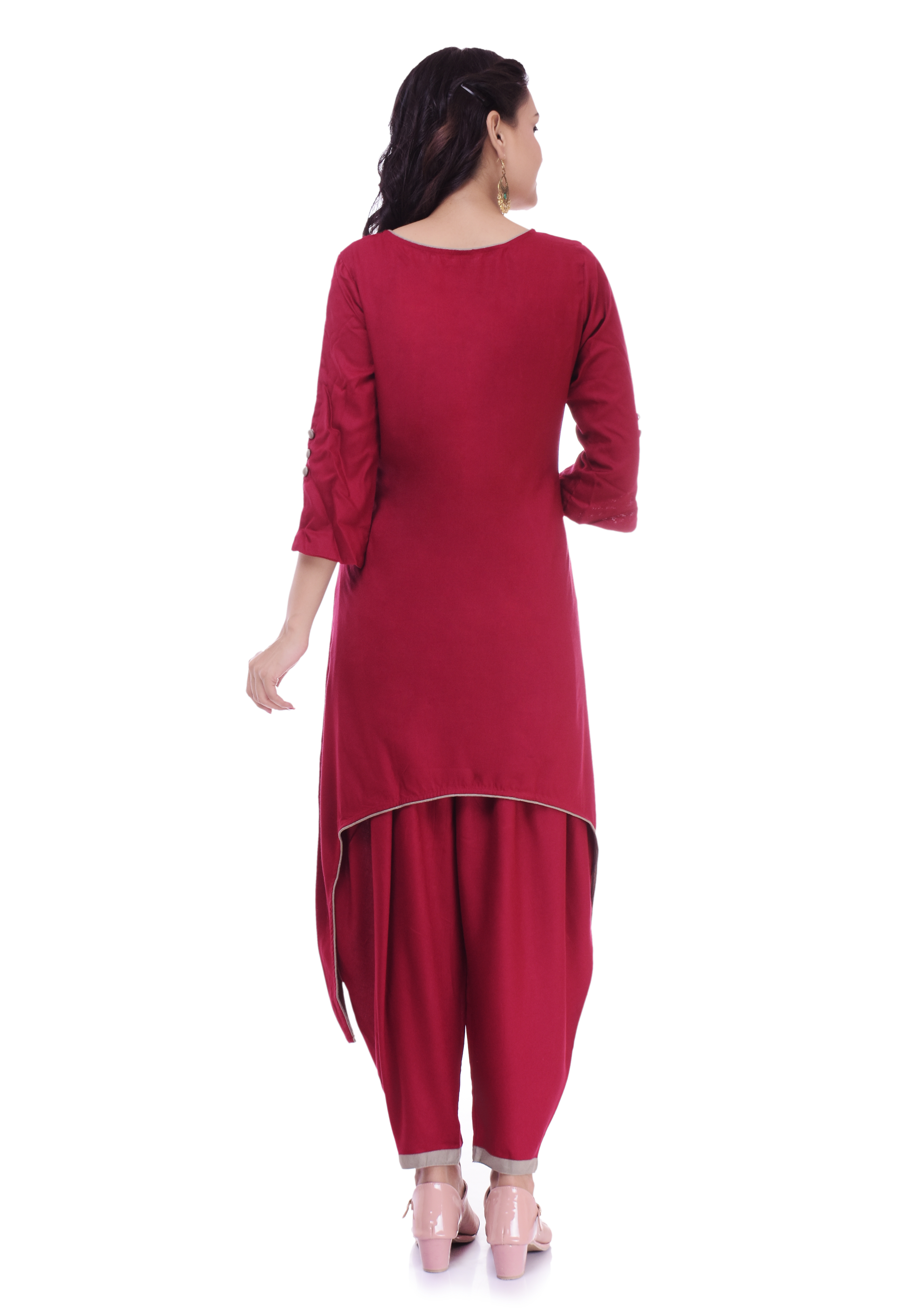 Remtex Women Kurta Maroon