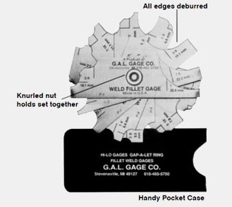 Fillet Weld Gauge - Durable Steel | Precision Measurement Tool for Accurate Welding Assessment