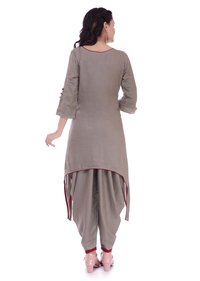 Remtex Women Kurta Grey