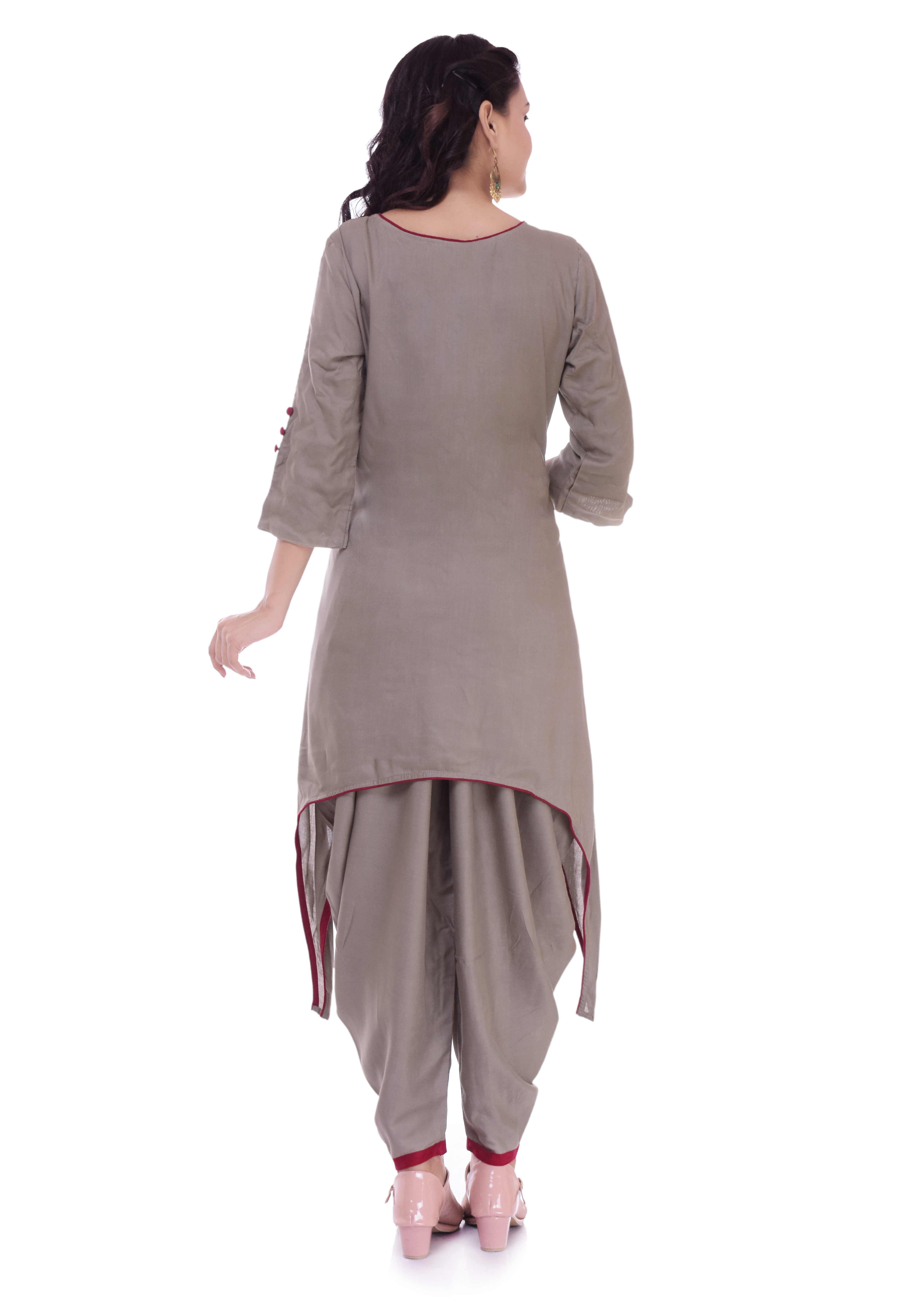 Remtex Women Kurta Grey