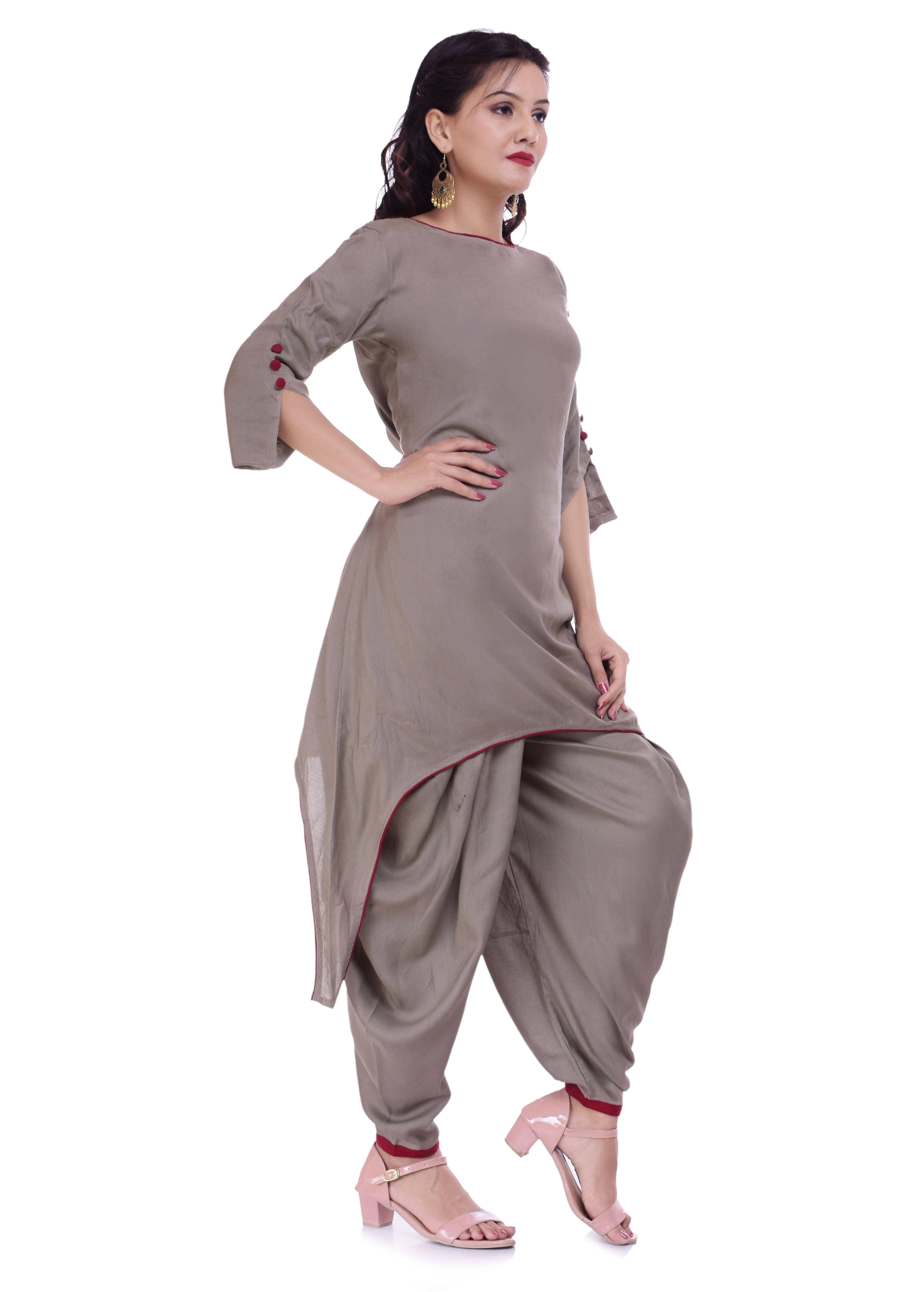 Remtex Women Kurta Grey