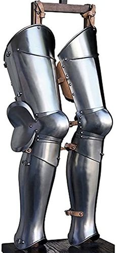 B071139P35 Steel Greaves Medieval LARP Armor Leg Guard