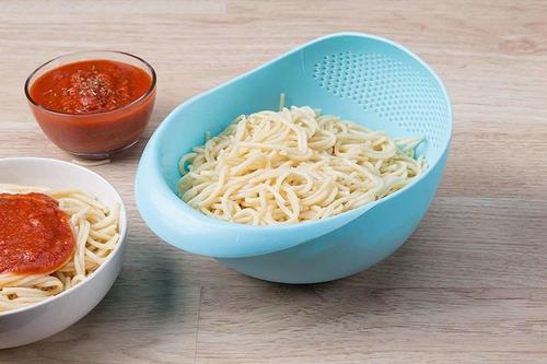 Colander Mixing Bowl Washing Rice, Vegetable and Fruits Drainer Bowl