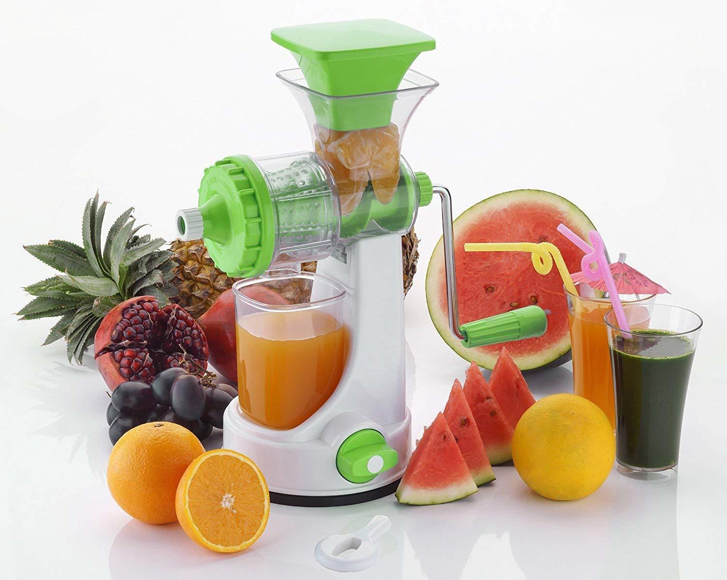 Plastic Fruits and Vegetable Juicer with Steel Handle