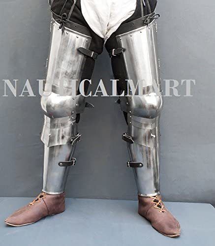 Iron B075Z1Sknr Leg Combat Armor Set, Plate Legs, Cuisses With Poleyns And Greaves Sca Larp Steel Protection Medieval Armor Legs