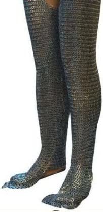 Iron B06Xpg1559 Flat Riveted Flat Washer Chain Mail Leggings Medieval Chainmail Chausses Leg Abs