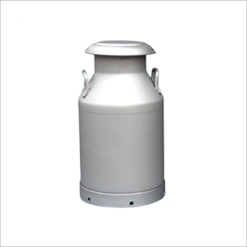 Silver Aluminum Milk Can