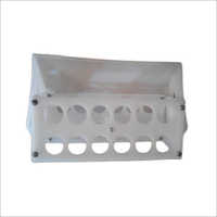 Butyrometer Stand - Pvc Material, 12/24 Holes Capacity, Square Design, White And Grey Color | Durable, Easy To Carry, Laboratory Use