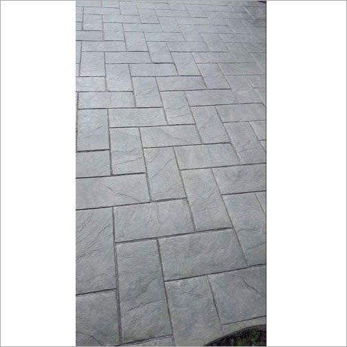 Grey Polished Stamped Concrete Flooring Services