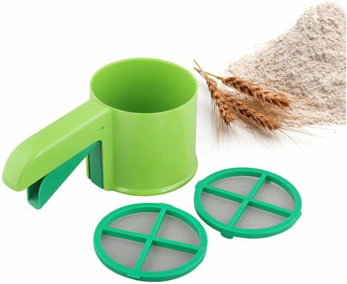 Flour Shifter Strainer with Multi-Purpose Scoop