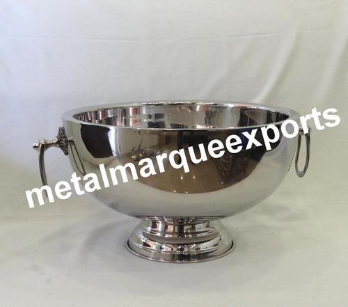 Silver Stainless Steel Double Wall Champagne Bowl