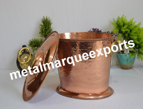 Metal Copper Hammer Ice Bucket With Lid