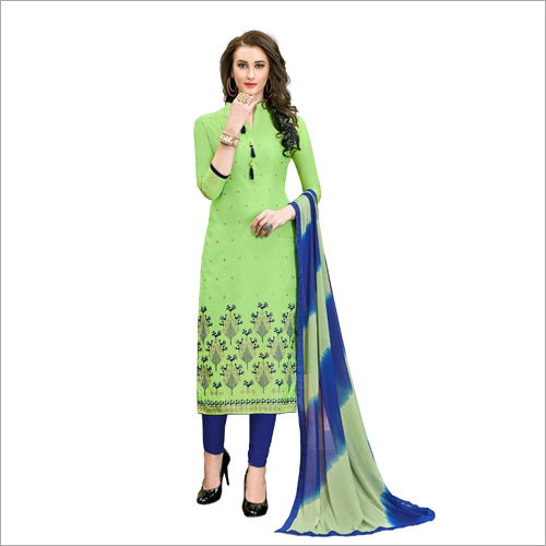 Fancy Silk Embroidered Suit Dress Material