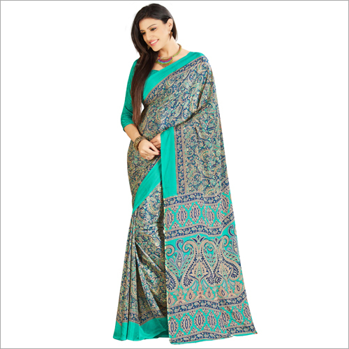 Crepe Heavy Look Printed Saree