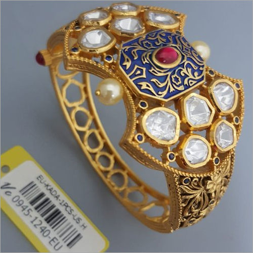 Studded Gemstone Antique Kada