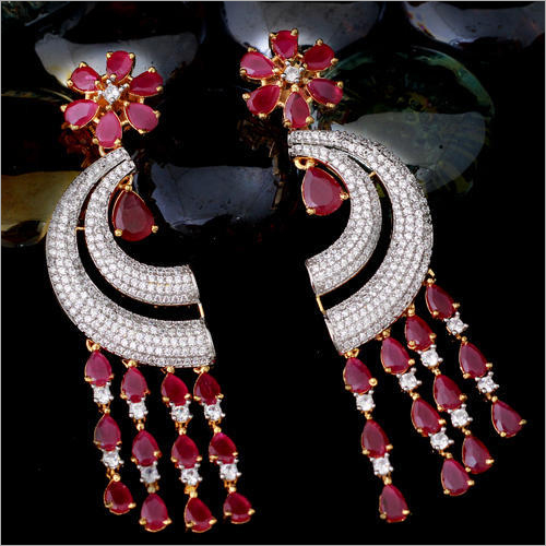 American Diamond Designer Earrings Set