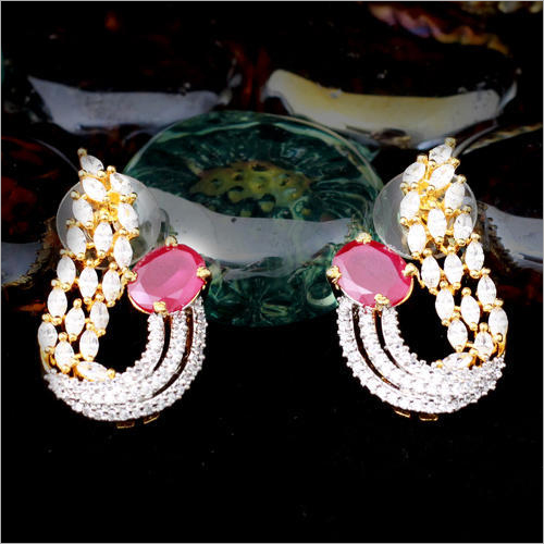 American Diamond Earrings Set