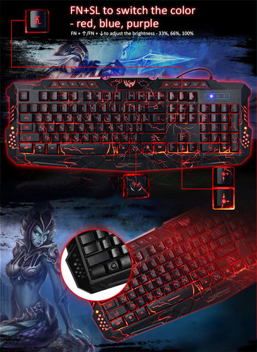 A878 Gaming Backlit Keyboard Is Designed For Game Playing