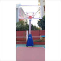 Web Movable Basketball Post - Ms Steel, 180 X 105 Cm Acrylic Board With 3.2 Meter Pole | Nylon Net, 6 X 2 Inch Wheels, 18 Mm Thickness