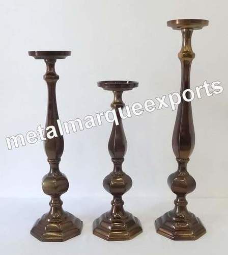 Antique Finish Candle Pillar Holder Application: Home Decor