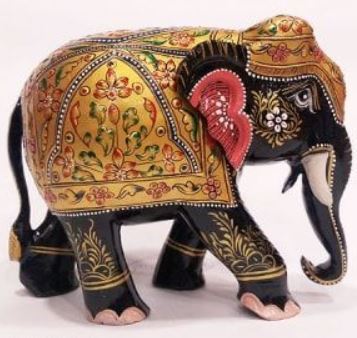 Wooden Elephant Hand painted By VIVAAN ART & CRAFT